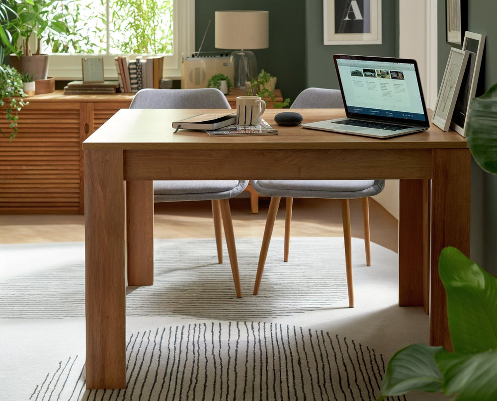 Miami oak effect 4 seater dining table