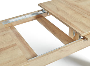 6 seater dining table extended to fit up to 8 people
