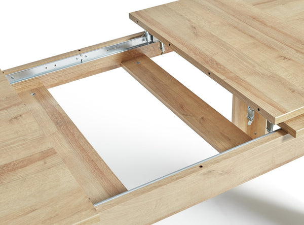 6 seater dining table extended to fit up to 8 people
