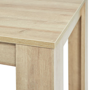 Oak effect dining table with wood effect legs
