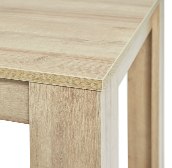 Oak effect dining table with wood effect legs
