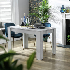 Miami Gloss 4 Seater Dining Table - White 18591559