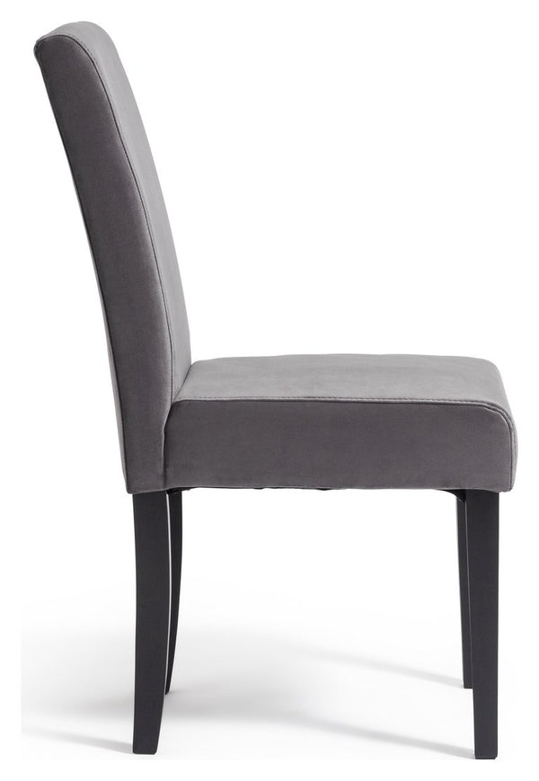 Midback Pair of Velvet Dining Chair - Grey 17440687