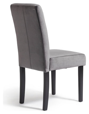 Midback Pair of Velvet Dining Chair - Grey 17440687