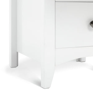 Minato 3 Drawer Bedside Table - White 14708906