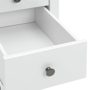 Minato 3 Drawer Bedside Table - White 14708906