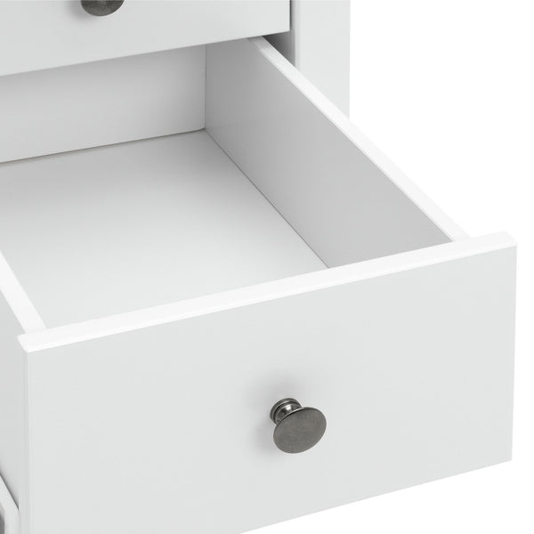 Minato 3 Drawer Bedside Table - White 14708906