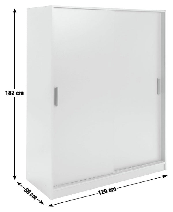 Nova 2 Door Sliding Wardrobe - Walnut 17636886