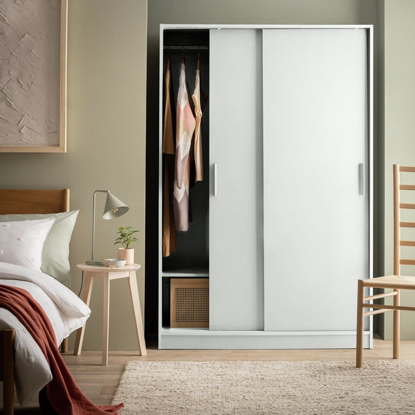 Nova 2 Door Sliding Wardrobe - White 15810446