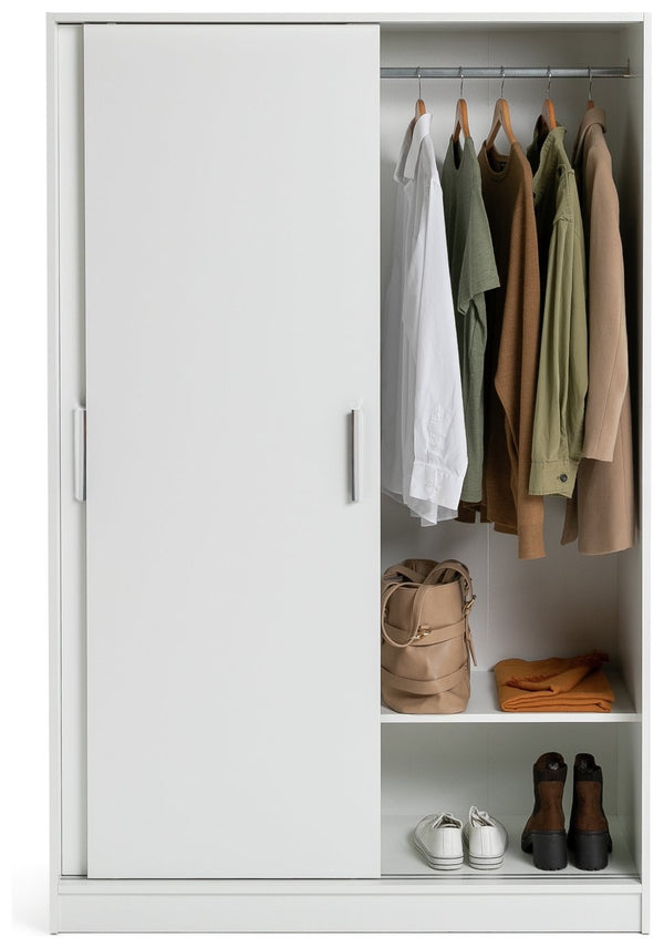 Nova 2 Door Sliding Wardrobe - White 15810446