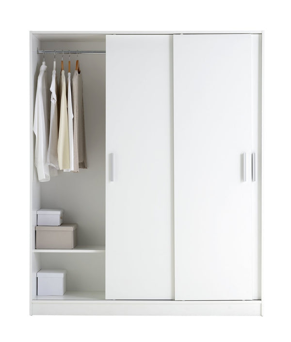 Nova 3 Door Sliding Wardrobe - White 17142277