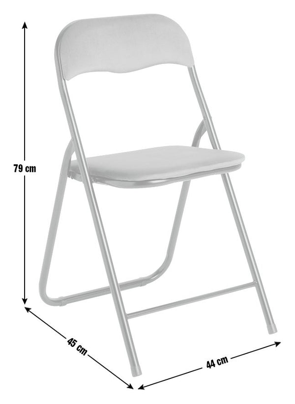 Nyla Velvet Folding Dining Chair - Blue 18174017