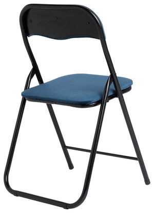 Nyla Velvet Folding Dining Chair - Blue 18174017