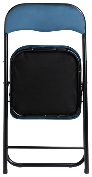 Nyla Velvet Folding Dining Chair - Blue 18174017