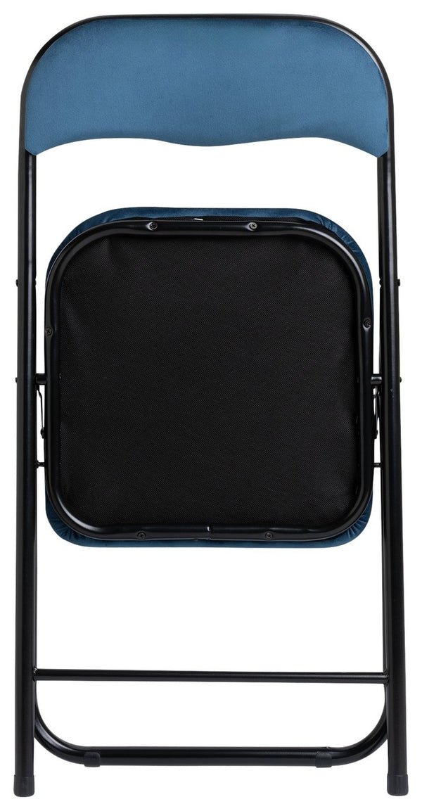Nyla Velvet Folding Dining Chair - Blue 18174017