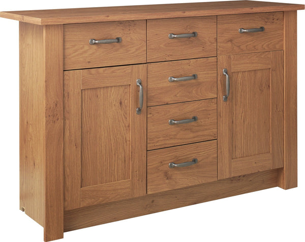 Ohio 2 Door 6 Drawer Sideboard - Natural 13147128
