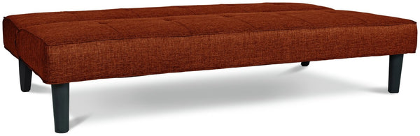 Fabric sofa bed with foam fibre wrap fixed seats