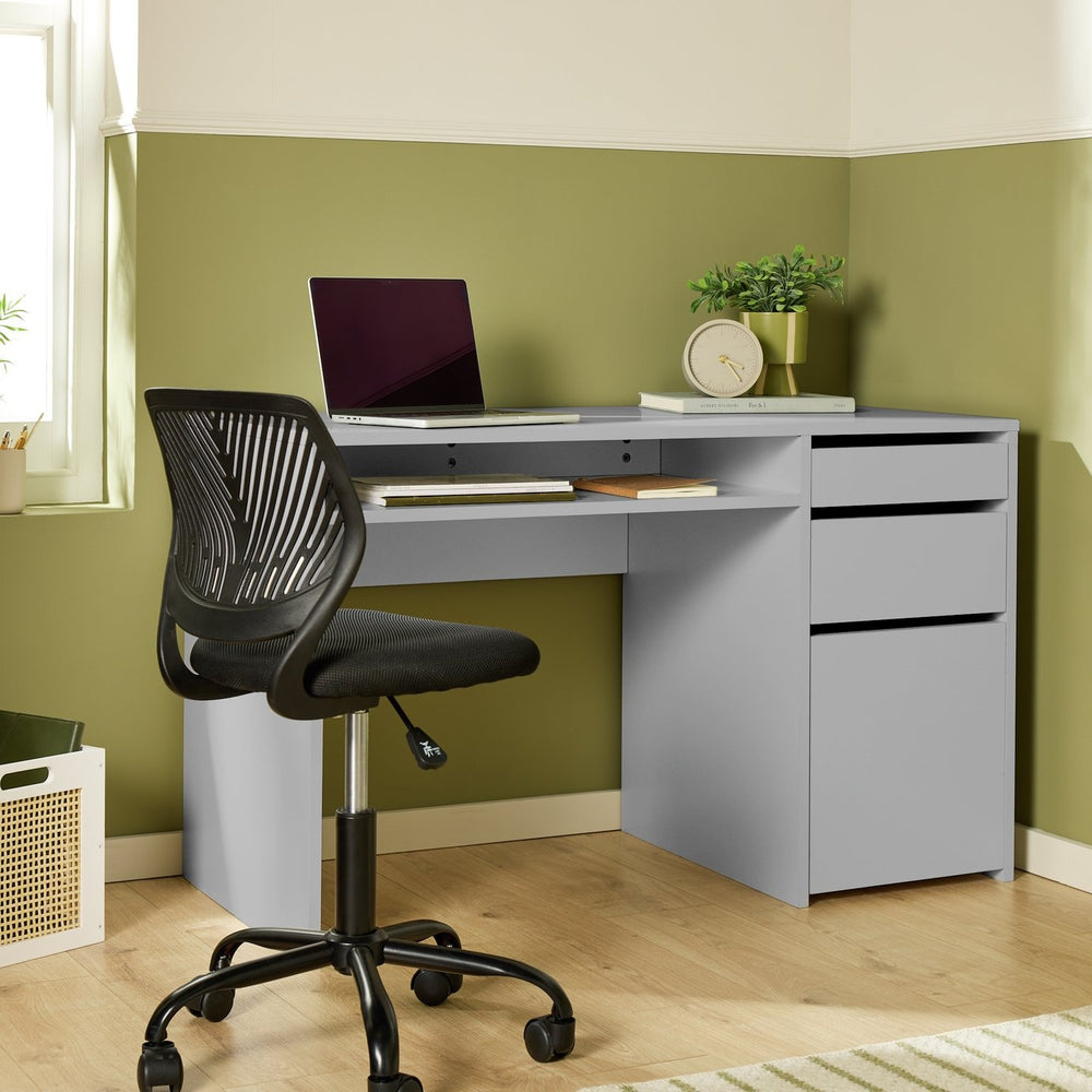 Pepper 2 Drawer Large Office Desk - Grey 17883567