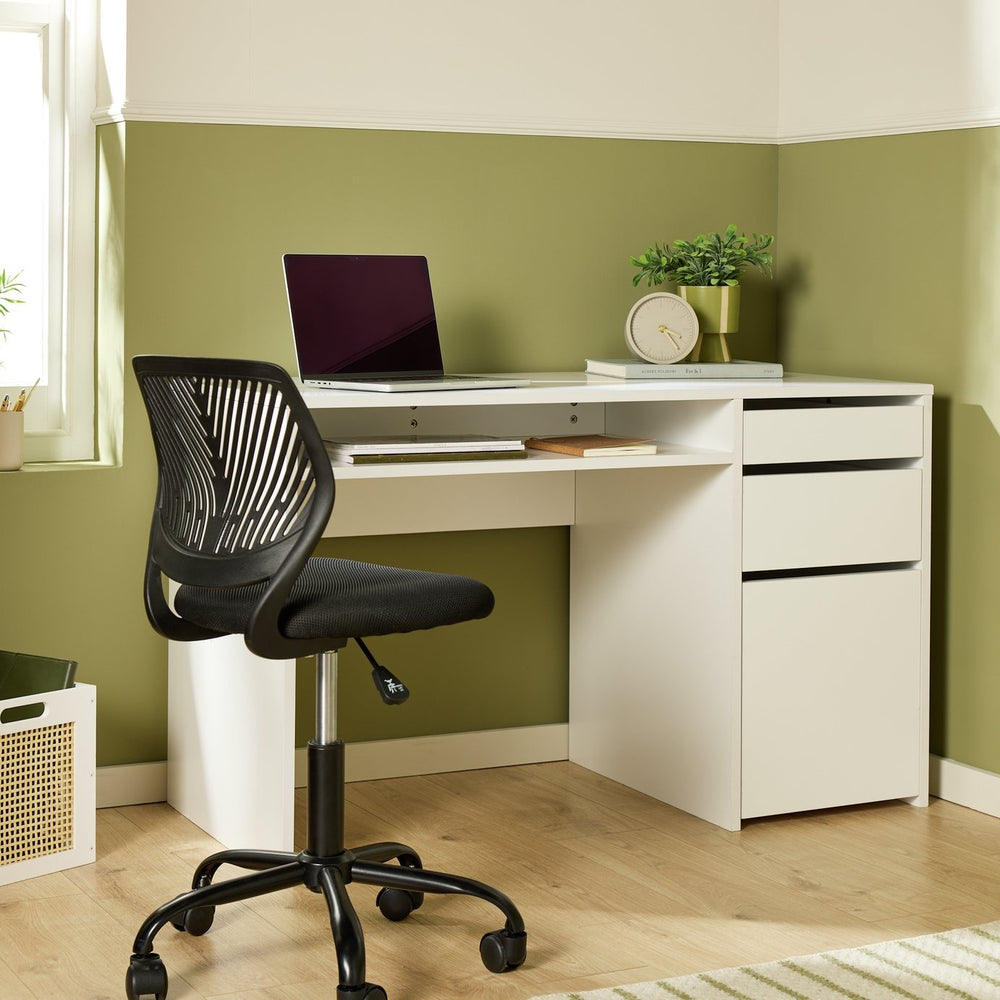 Pepper 2 Drawers Large Office Desk - white 17918779