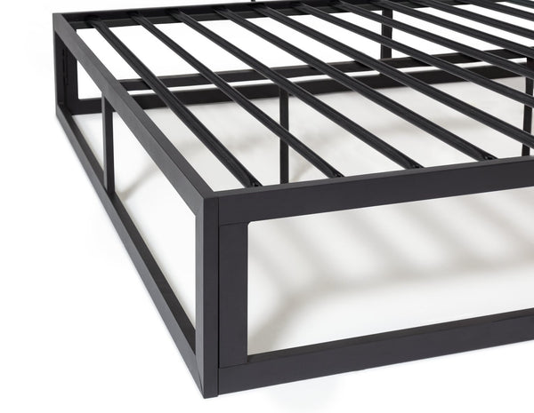 Platform Small Double Metal Bed Frame - Black 12723419