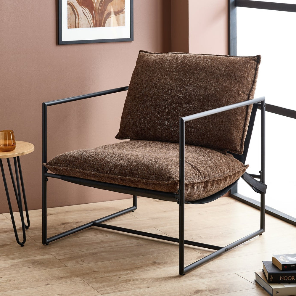 Porter Woven Fabric Chair - Brown 17767865