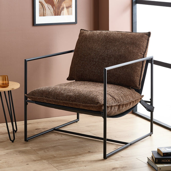 Porter Woven Fabric Chair - Brown 17767865