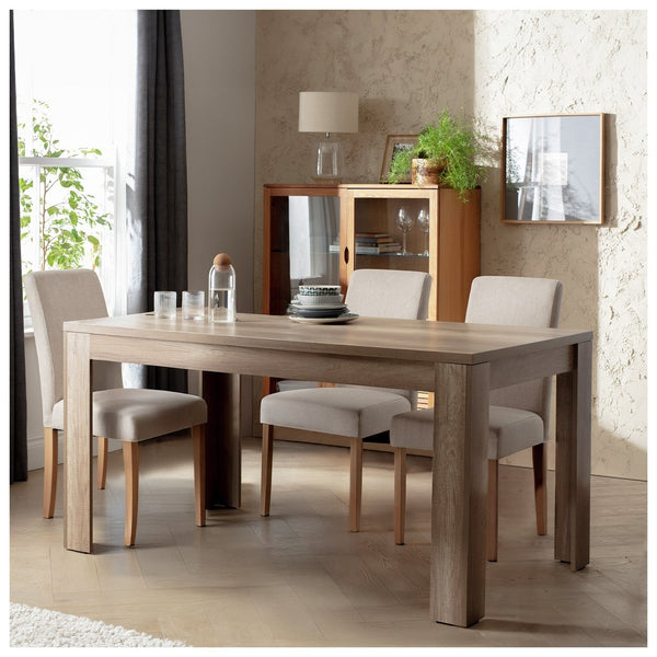 Natural dining table with wood effect legs