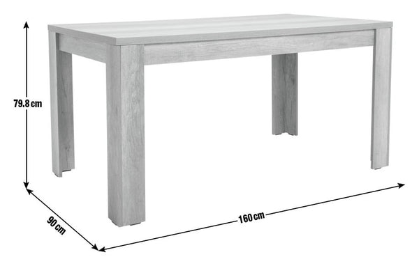 160cm dining table for 6 people