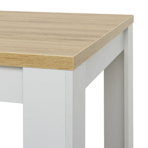 Wood effect dining table with grey and oak design