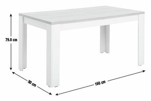 Clearance grey oak extending dining table 13107089