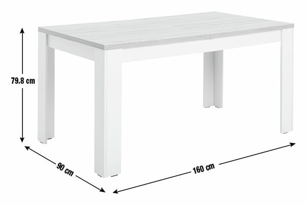 Clearance grey oak extending dining table 13107089