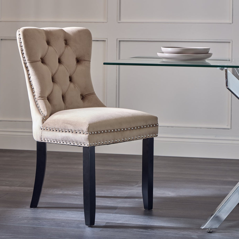 Princess Velvet Dining Chair - Taupe 17577969