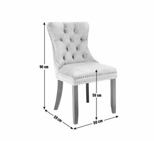 Princess Velvet Dining Chair - Taupe 17577969