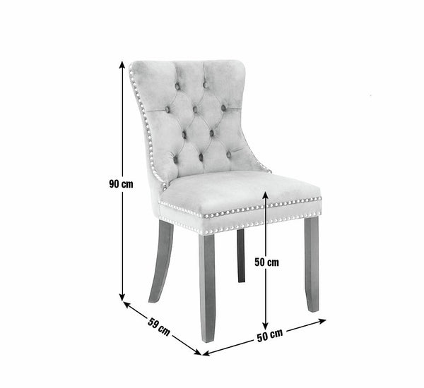 Princess Velvet Dining Chair - Taupe 17577969