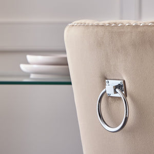 Princess Velvet Dining Chair - Taupe 17577969