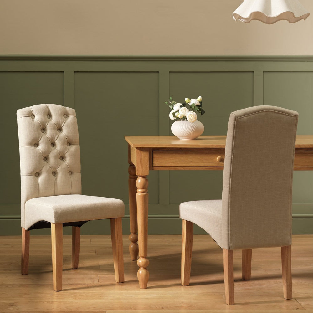 Raina Pair of Fabric Chairs- Natural 17813908