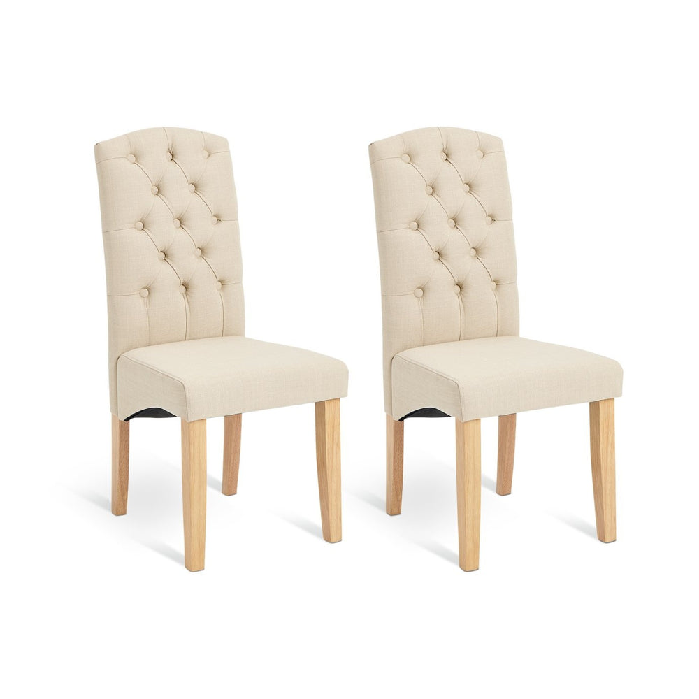 Raina Pair of Fabric Chairs- Natural 17813908