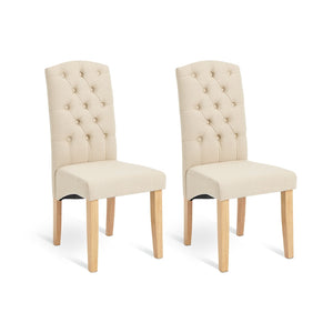 Raina Pair of Fabric Chairs- Natural 17813908