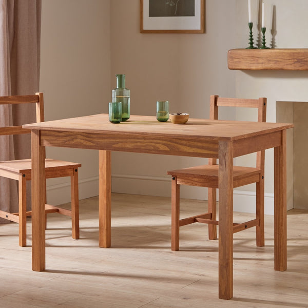 4 seater dining table set with solid wood chairs
