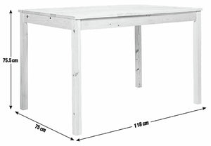 Raye Solid Wood 4 Seater Dining Table with 4 Chairs- Natural 12015859