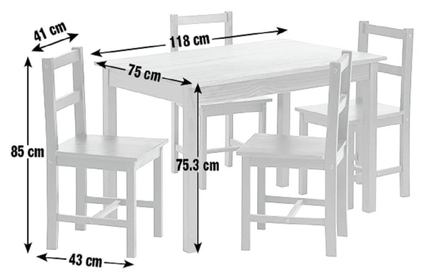 4 seater dining table set for kitchen or dining room
