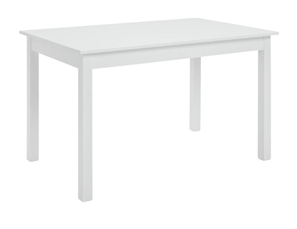 Compact white dining table and chairs for everyday meals
