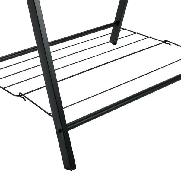 Reece Two Tier Rail with Shelf - Black 14090243