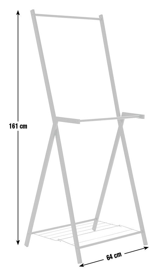Reece Two Tier Rail with Shelf - Black 14090243