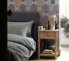 Scandinavia 1 Drawer Bedside Table - Pine 19613508