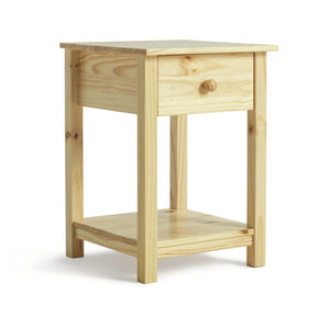 Scandinavia 1 Drawer Bedside Table - Pine 19613508