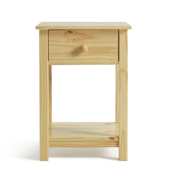 Scandinavia 1 Drawer Bedside Table - Pine 19613508