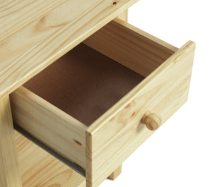 Scandinavia 1 Drawer Bedside Table - Pine 19613508