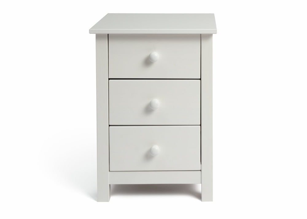 Scandinavia 3 Drawer Bedside Table - White 16200354
