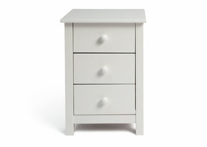 Scandinavia 3 Drawer Bedside Table - White 16200354